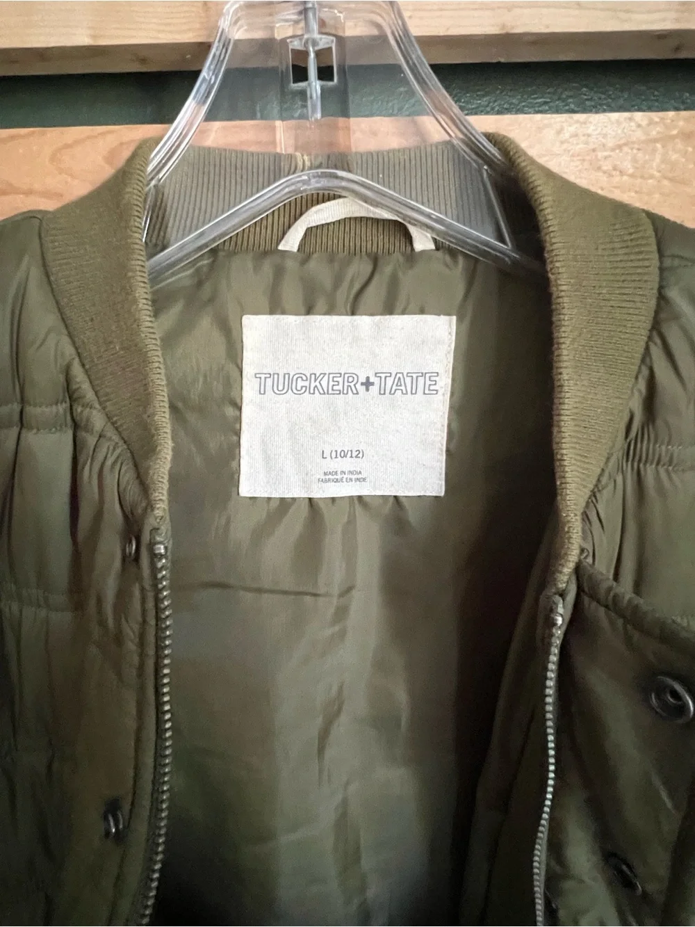 Tucker + Tate Quilted Olive Bomber Jacket